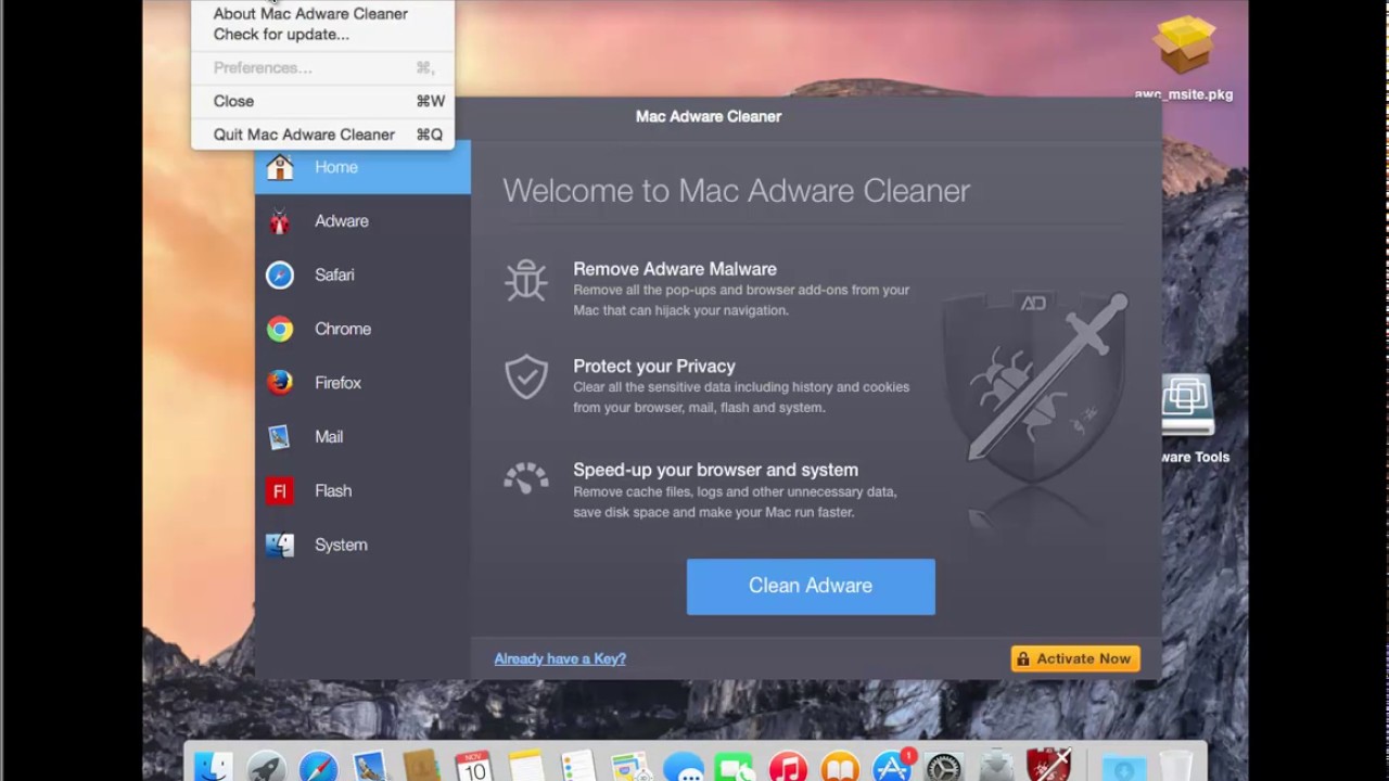 Does Mac Adaware Cleaner Come With A Mac